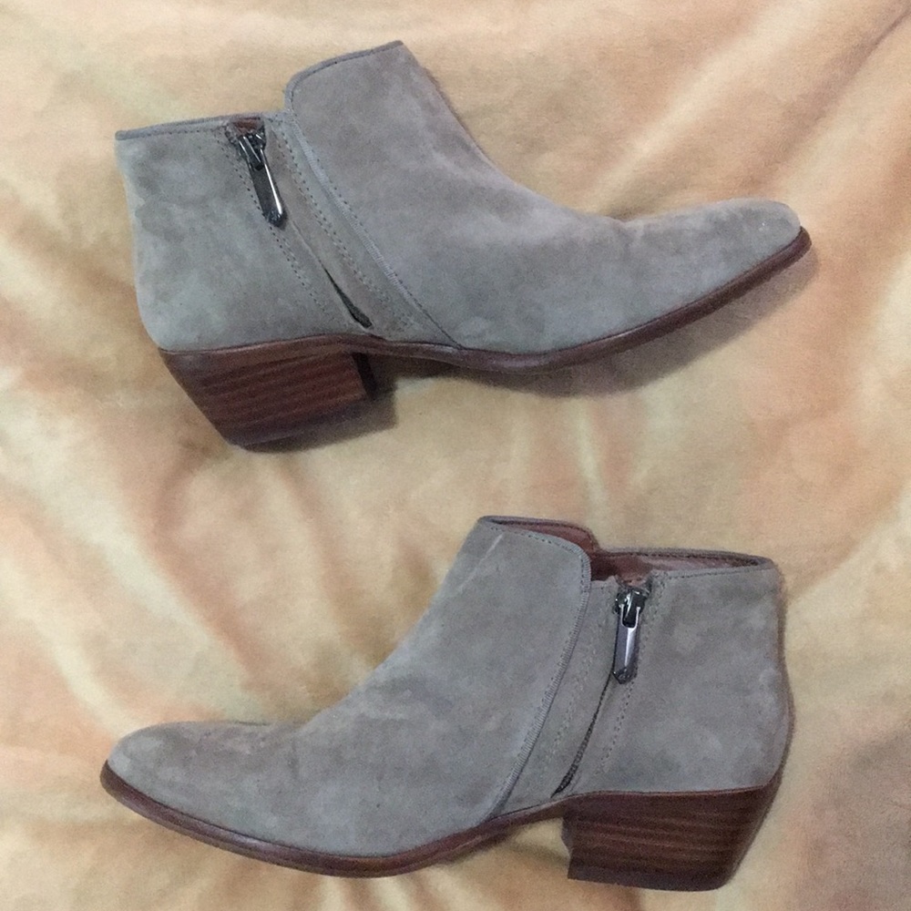Sam Edelman Petty Booties in Putty Suede